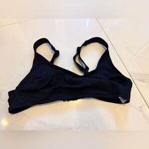 Black ribbed  Women's Bikini top
